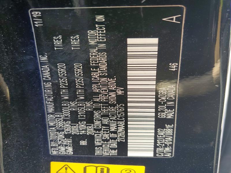 Aukcja sprzedaży 2020 Lexus Rx 350, vin: 2T2HZMAA8LC157675, numer aukcji: 48361706