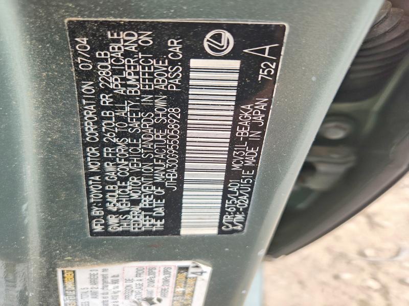 Продаж на аукціоні авто 2005 Lexus Es, vin: JTHBA30G955058928, номер лоту: 50819446
