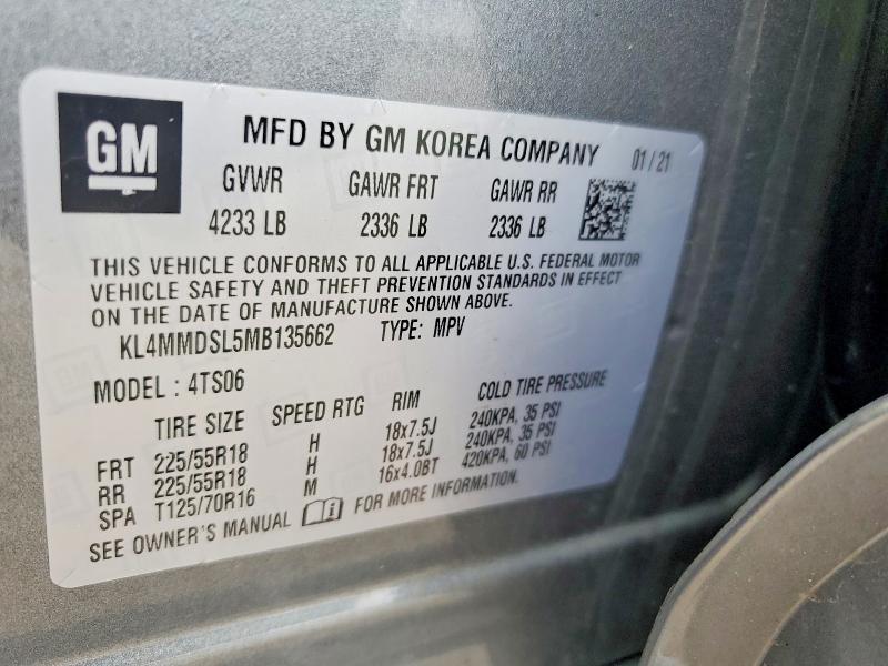 Продаж на аукціоні авто 2021 Buick Encore Gx, vin: KL4MMDSL5MB135662, номер лоту: 48536906