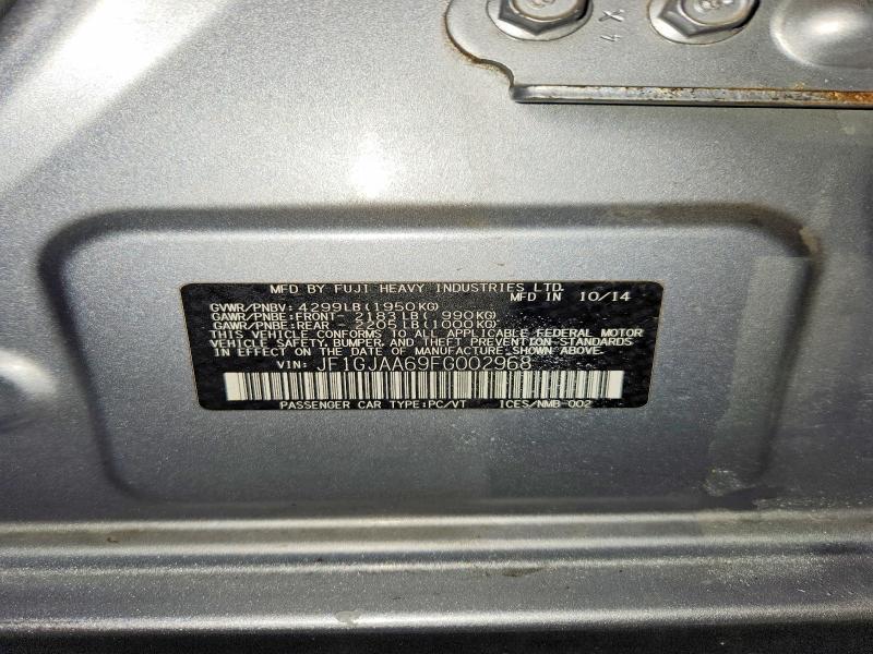 51422626 :رقم المزاد ، JF1GJAA69FG002968 vin ، 2015 Subaru Impreza مزاد بيع
