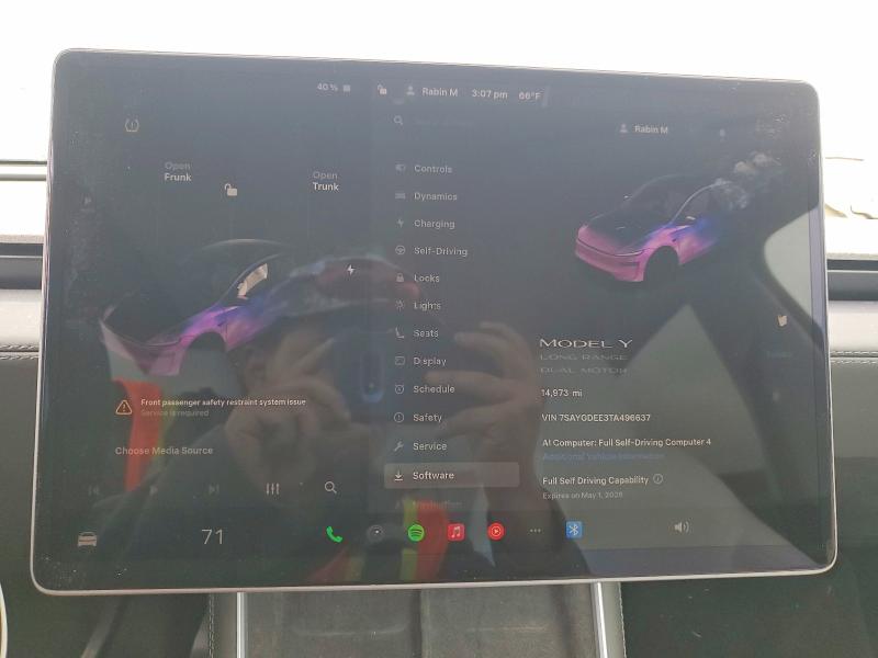 50489206 :رقم المزاد ، 7SAYGDEE3TA496637 vin ، 2026 Tesla Model Y مزاد بيع