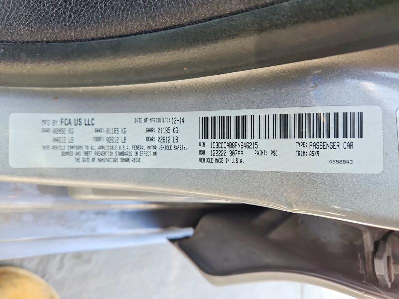 2015 Chrysler 200 მანქანა იყიდება აუქციონზე, vin: 1C3CCCAB8FN646215, აუქციონის ნომერი: 51125166