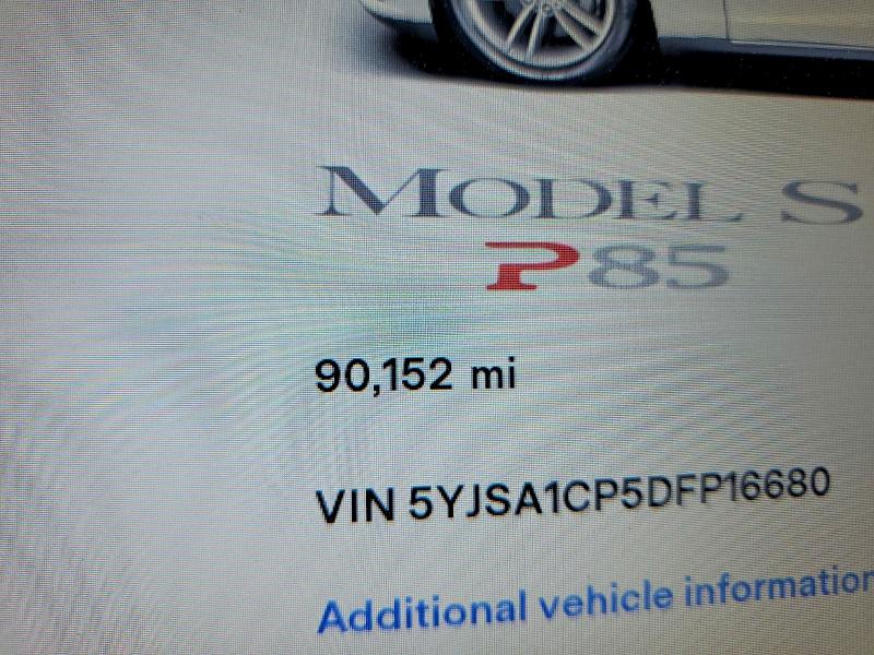 48261256 :رقم المزاد ، 5YJSA1CP5DFP16680 vin ، 2013 Tesla Model S مزاد بيع