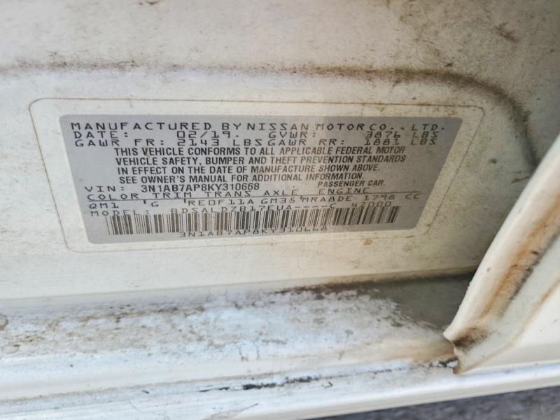Aukcja sprzedaży 2019 Nissan Sentra, vin: 3N1AB7AP8KY310668, numer aukcji: 50698286