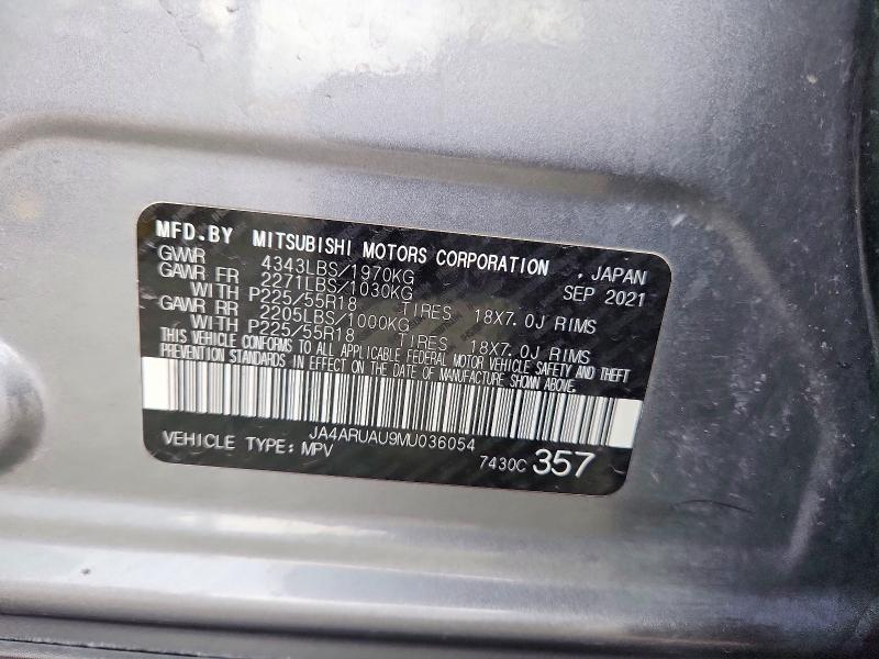 Продаж на аукціоні авто 2021 Mitsubishi Outlander Sport, vin: JA4ARUAU9MU036054, номер лоту: 48539986