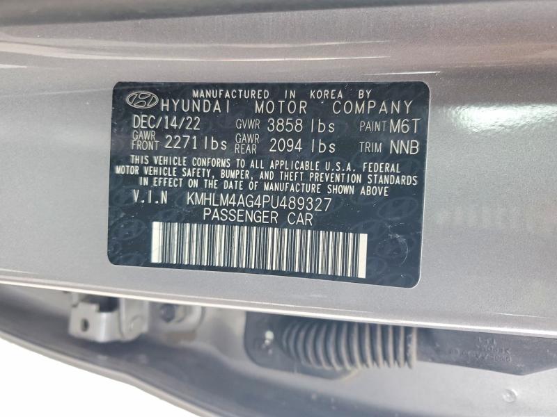 Aukcja sprzedaży 2023 Hyundai Elantra, vin: KMHLM4AG4PU489327, numer aukcji: 48882316