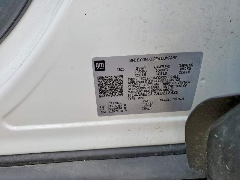 Aukcja sprzedaży 2025 Buick Encore Gx, vin: KL4AMBSL7SB218420, numer aukcji: 51012546