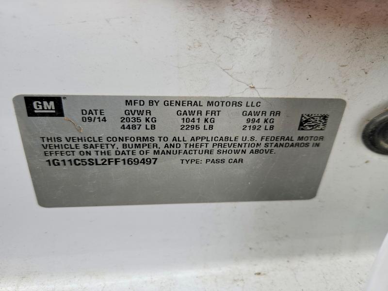 Продаж на аукціоні авто 2015 Chevrolet Malibu, vin: 1G11C5SL2FF169497, номер лоту: 51403466