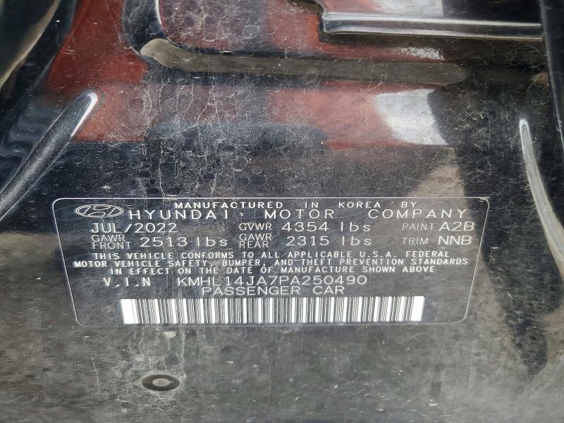 Продаж на аукціоні авто 2023 Hyundai Sonata, vin: KMHL14JA7PA250490, номер лоту: 51040586