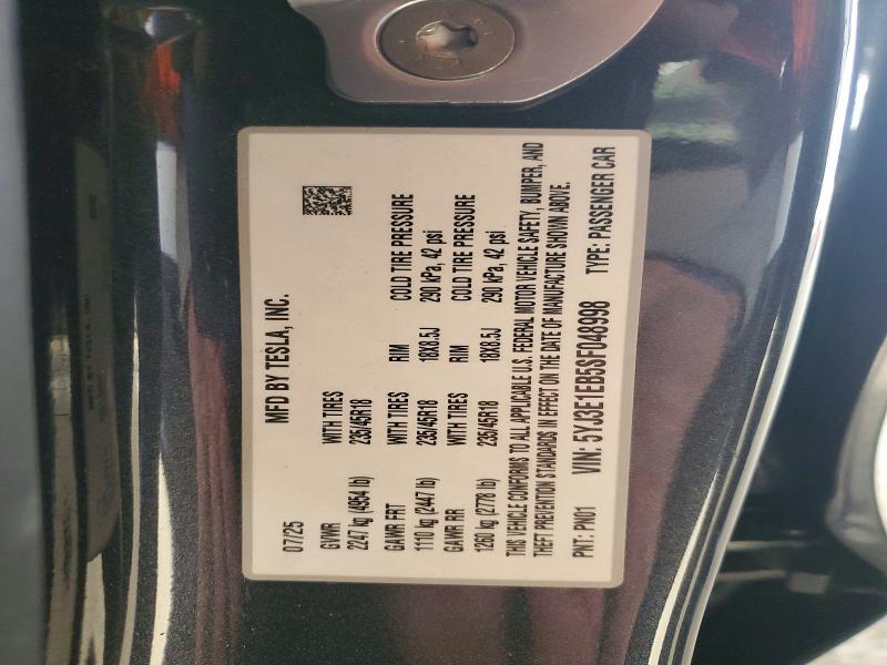 Продаж на аукціоні авто 2025 Tesla Model 3, vin: 5YJ3E1EB5SF048998, номер лоту: 50506186