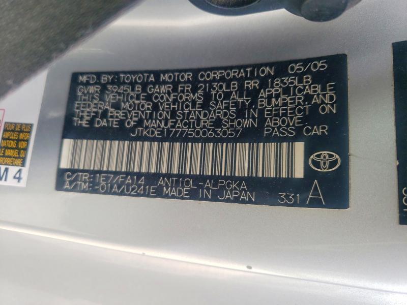 Продаж на аукціоні авто 2005 Scion Tc, vin: JTKDE177750063057, номер лоту: 49727626