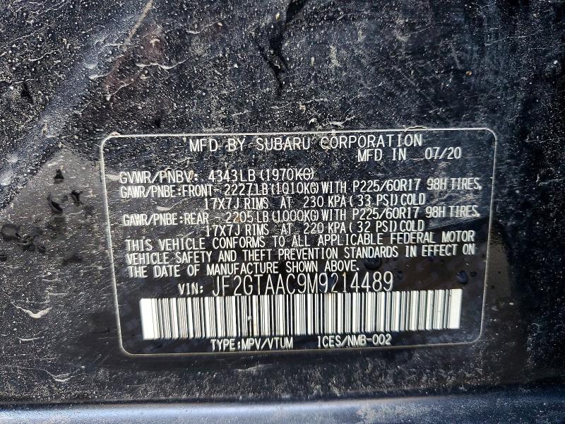 Продажа на аукционе авто 2021 Subaru Crosstrek, vin: JF2GTAAC9M9214489, номер лота: 51483506