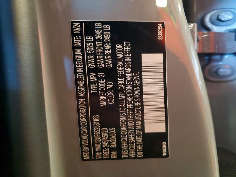 Aukcja sprzedaży 2025 Volvo Xc40, vin: YV4L12UE6S2531168, numer aukcji: 51187826