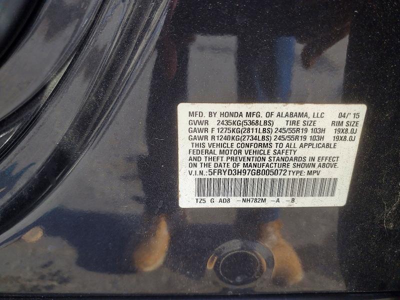 2016 Acura Mdx მანქანა იყიდება აუქციონზე, vin: 5FRYD3H97GB005072, აუქციონის ნომერი: 48208976
