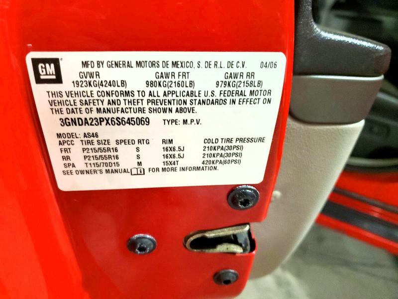 Продаж на аукціоні авто 2006 Chevrolet Hhr, vin: 3GNDA23PX6S645069, номер лоту: 50457986