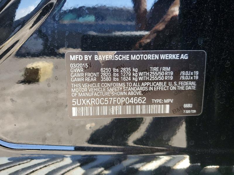 48699436 :رقم المزاد ، 5UXKR0C57F0P04662 vin ، 2015 Bmw X5 مزاد بيع