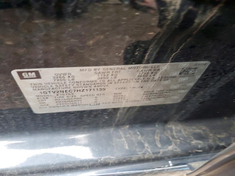 50074406 :رقم المزاد ، 1GTV2NEC7HZ171139 vin ، 2017 Gmc Sierra مزاد بيع