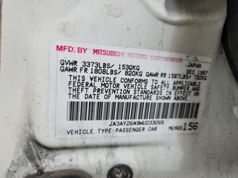 Продаж на аукціоні авто 1998 Mitsubishi Mirage, vin: JA3AY26A9WU033068, номер лоту: 49824636