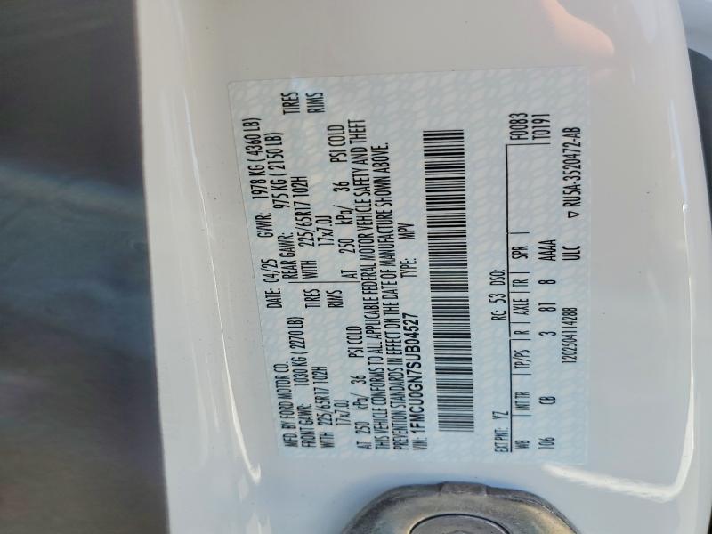 Aukcja sprzedaży 2025 Ford Escape, vin: 1FMCU0GN7SUB04527, numer aukcji: 49767956
