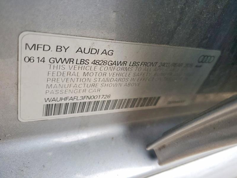 Aukcja sprzedaży 2015 Audi A4, vin: WAUHFAFL3FN001726, numer aukcji: 50653086