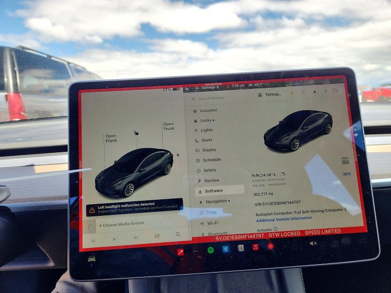 Продаж на аукціоні авто 2022 Tesla Model 3, vin: 5YJ3E1EB9NF144797, номер лоту: 48767696