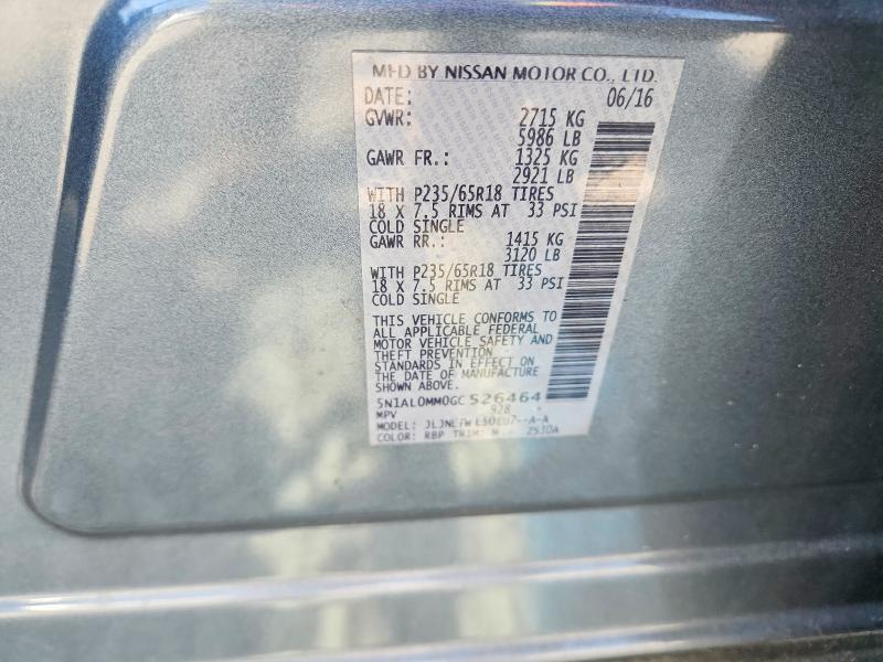 Продажа на аукционе авто 2016 Infiniti Qx60, vin: 5N1AL0MM0GC526464, номер лота: 48326796