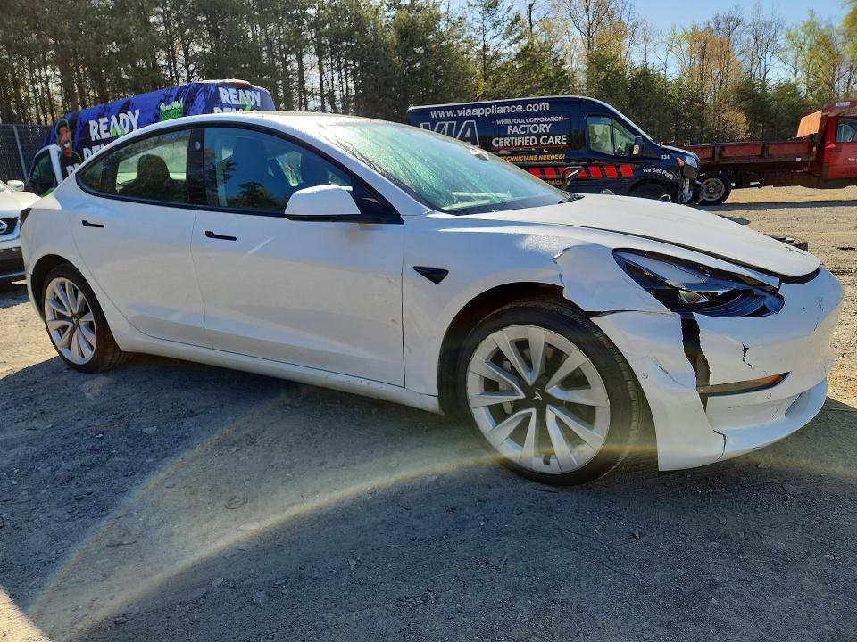 2022 Tesla Model 3 მანქანა იყიდება აუქციონზე, vin: 5YJ3E1EB3NF291343, აუქციონის ნომერი: 49497356