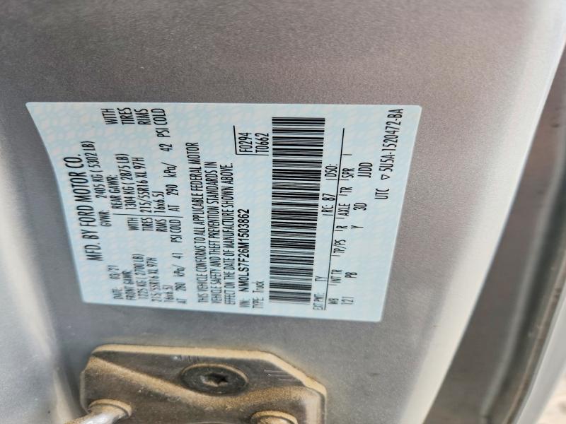 51842486 :رقم المزاد ، NM0LS7F26M1503862 vin ، 2021 Ford Transit Connect مزاد بيع