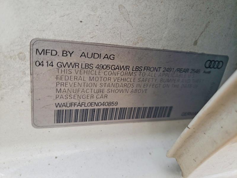 Продаж на аукціоні авто 2014 Audi A4, vin: WAUFFAFL0EN040859, номер лоту: 50714256