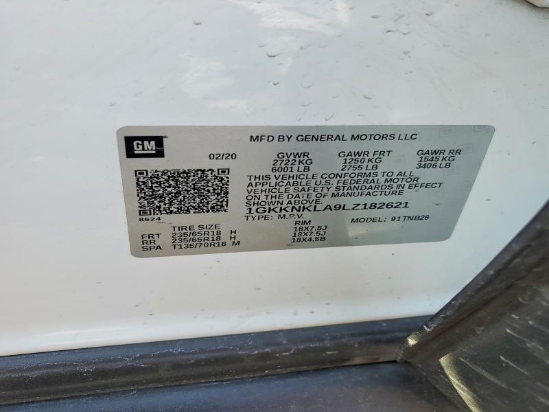 2020 Gmc Acadia მანქანა იყიდება აუქციონზე, vin: 1GKKNKLA9LZ182621, აუქციონის ნომერი: 51620016