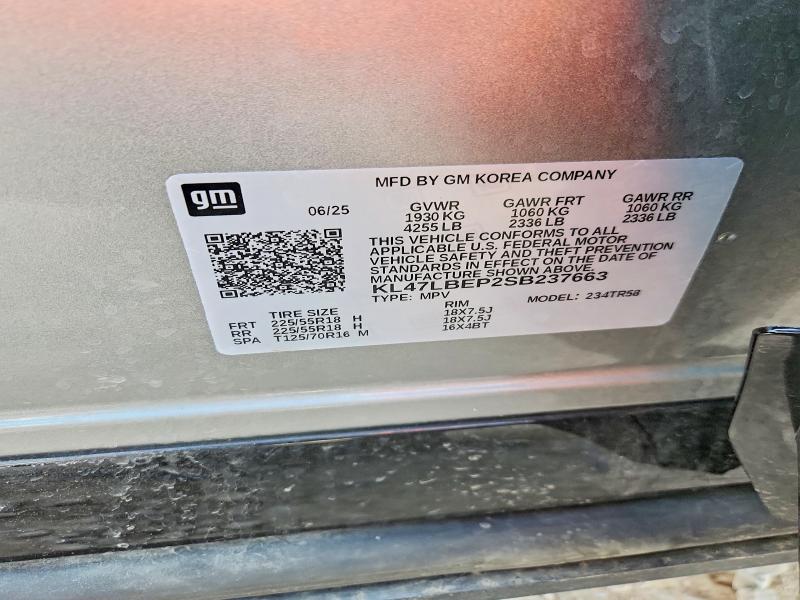50049056 :رقم المزاد ، KL47LBEP2SB237663 vin ، 2025 Buick Envista مزاد بيع