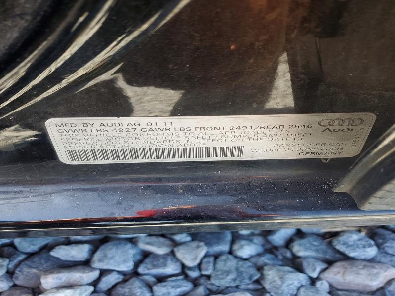 51201676 :رقم المزاد ، WAUBFAFL0BN041908 vin ، 2011 Audi A4 مزاد بيع