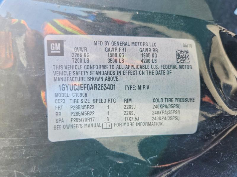 Продажа на аукционе авто 2010 Cadillac Escalade, vin: 1GYUCJEF0AR263401, номер лота: 51356036