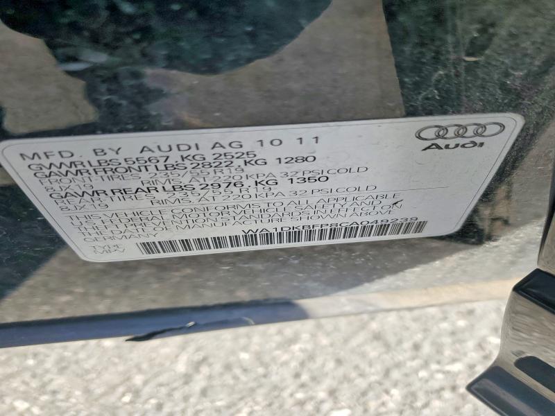 2012 Audi Q5 მანქანა იყიდება აუქციონზე, vin: WA1DKBFP8CA049239, აუქციონის ნომერი: 51881556