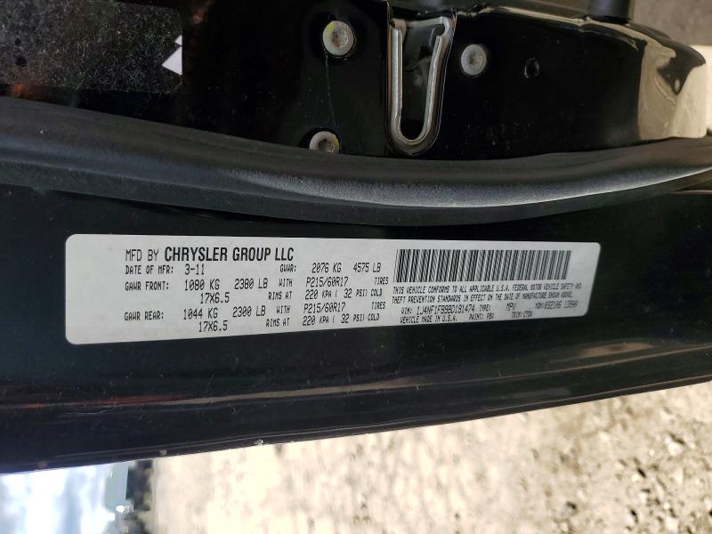 2011 Jeep Compass მანქანა იყიდება აუქციონზე, vin: 1J4NF1FB9BD191474, აუქციონის ნომერი: 51707976