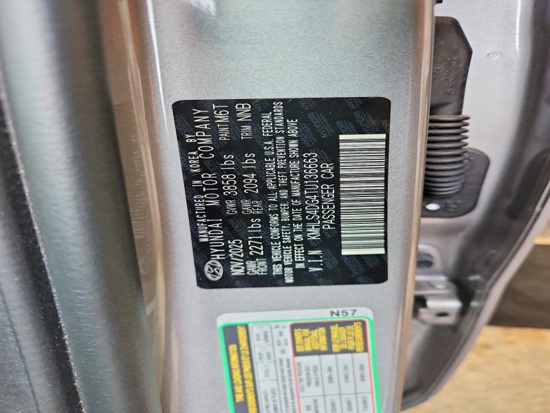 50746866 :رقم المزاد ، KMHLS4DG4TU136663 vin ، 2026 Hyundai Elantra مزاد بيع