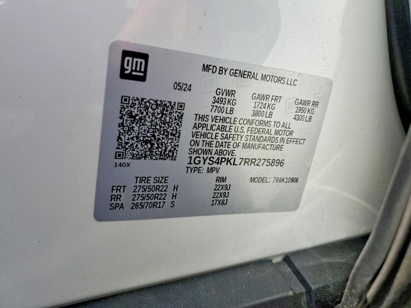 Продажа на аукционе авто 2024 Cadillac Escalade, vin: 1GYS4PKL7RR275896, номер лота: 49990746