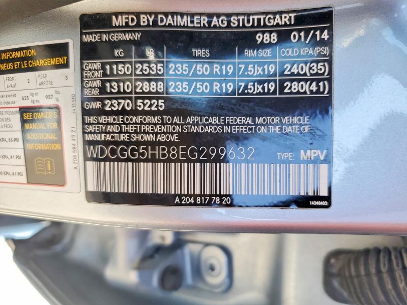 Продажа на аукционе авто 2014 Mercedes-benz Glk, vin: WDCGG5HB8EG299632, номер лота: 50254396