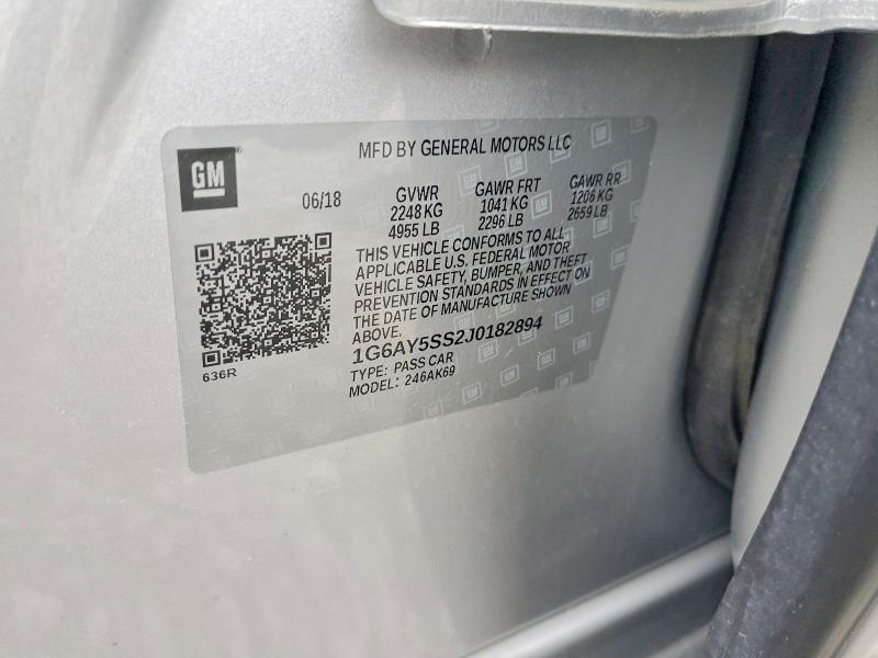 Продажа на аукционе авто 2018 Cadillac Cts, vin: 1G6AY5SS2J0182894, номер лота: 49641996