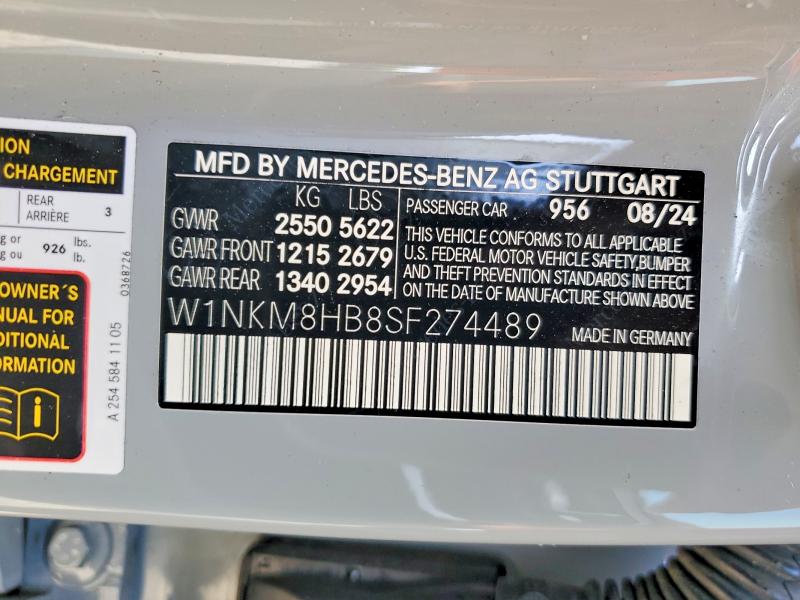 49453066 :رقم المزاد ، W1NKM8HB8SF274489 vin ، 2025 Mercedes-benz Glc مزاد بيع