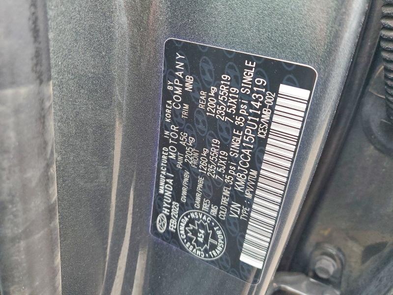 Продажа на аукционе авто 2023 Hyundai Tucson, vin: KM8JCCA15PU114319, номер лота: 48586576
