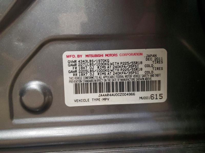Продаж на аукціоні авто 2012 Mitsubishi Outlander Sport, vin: JA4AR4AU0CZ004966, номер лоту: 51133186