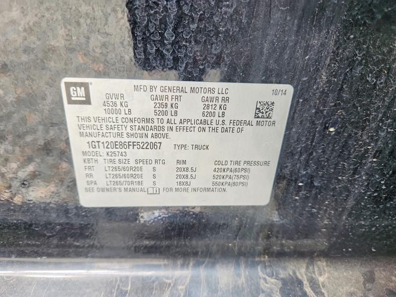 Продажа на аукционе авто 2015 Gmc Sierra, vin: 1GT120E86FF522067, номер лота: 51693846