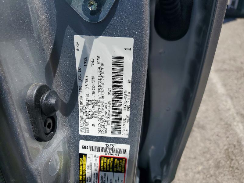 50622846 :رقم المزاد ، 5TFLA5DB5RX186285 vin ، 2024 Toyota Tundra مزاد بيع