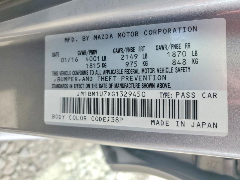 Продаж на аукціоні авто 2016 Mazda 3, vin: JM1BM1U7XG1329450, номер лоту: 49483626