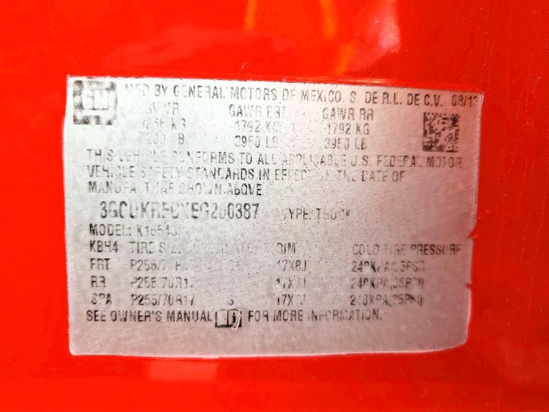 Aukcja sprzedaży 2014 Chevrolet Silverado, vin: 3GCUKRECXEG200387, numer aukcji: 51304556