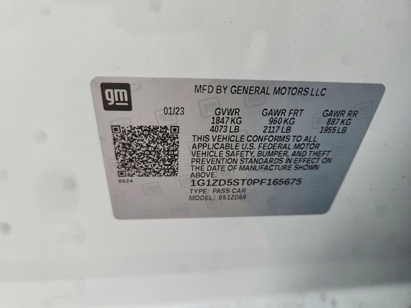 50085606 :رقم المزاد ، 1G1ZD5ST0PF165675 vin ، 2023 Chevrolet Malibu مزاد بيع