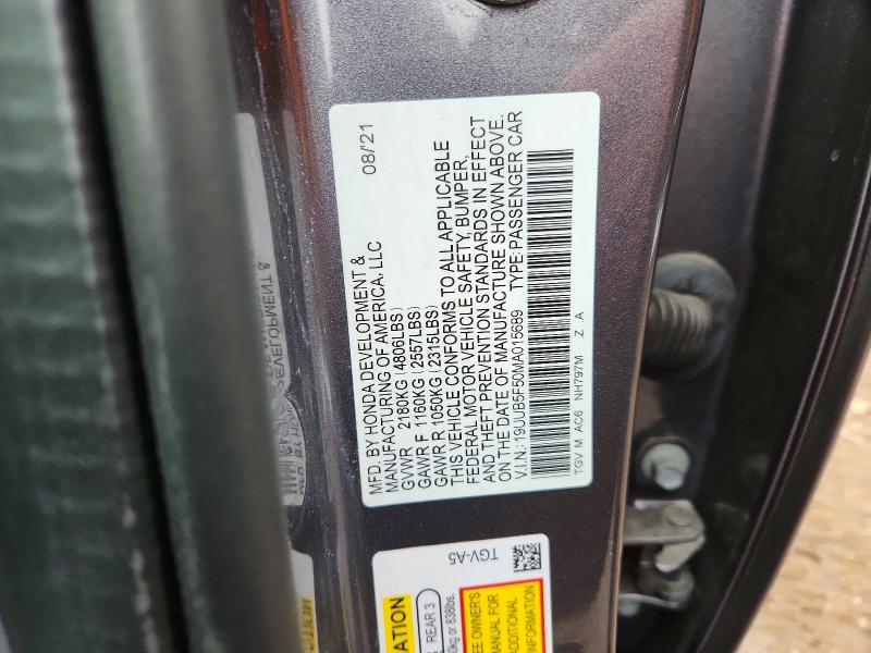 49573156 :رقم المزاد ، 19UUB5F50MA015689 vin ، 2021 Acura Tlx مزاد بيع