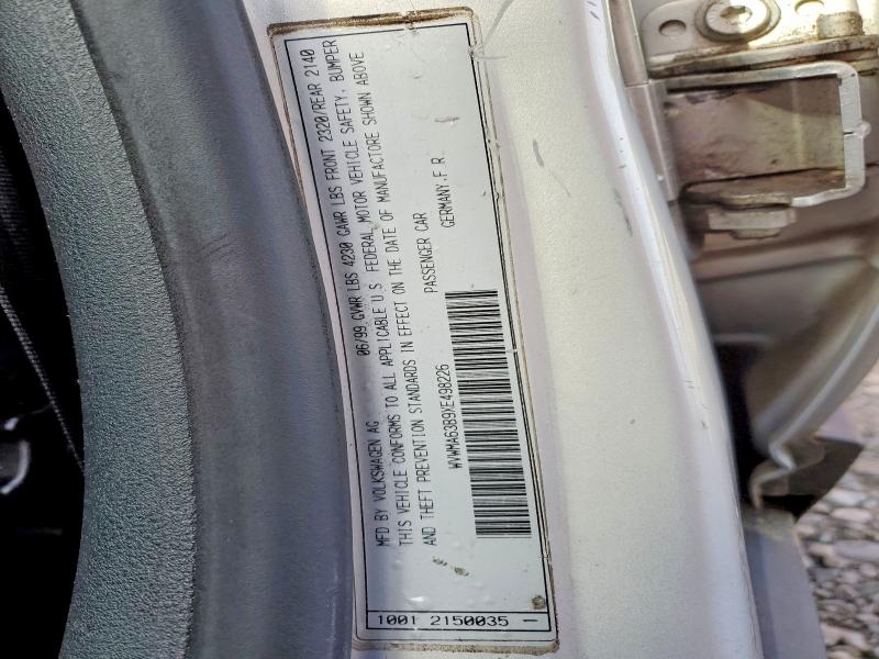 51719656 :رقم المزاد ، WVWMA63B9XE498226 vin ، 1999 Volkswagen Passat مزاد بيع