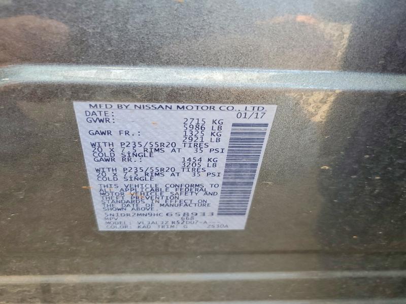 Продажа на аукционе авто 2017 Nissan Pathfinder, vin: 5N1DR2MN9HC658933, номер лота: 50622776